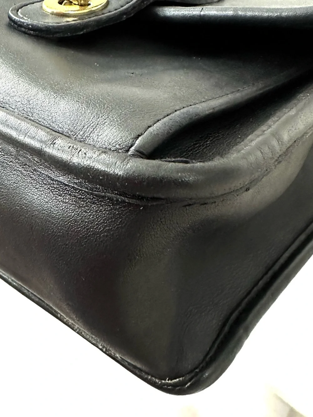 Coach black leather